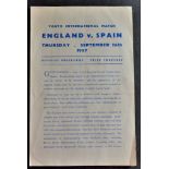 Football - England v Spain Youth International at Birmingham 1957/58