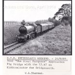 LNER 3-W.A.Sharman Photographic Quality Archive (10"x8")-S.V.R.Enthusiasts Weekend - 24/9/89,