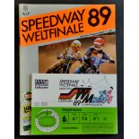 World Speedway Final (Germany) 1989 Programme + Ticket