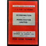 Football - Workington + Manchester United FAC Rare, folded.