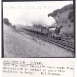 LNER 3-W.A.Sharman Photographic Quality Archive (10"x8")-3442 Test Run - 30.6.89, 3442 "The Great