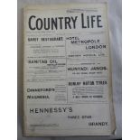 Country Life 1905 March 11th front cover a little grubby; fine advertisements including Sunlight