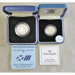 Great Britain (2) - £1 Silver proof 1990, £2 Silver proof 1986 XIII commonwealth games 1986.