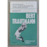 Football-Brut Trautman test Int x 1 + Manchester City/United