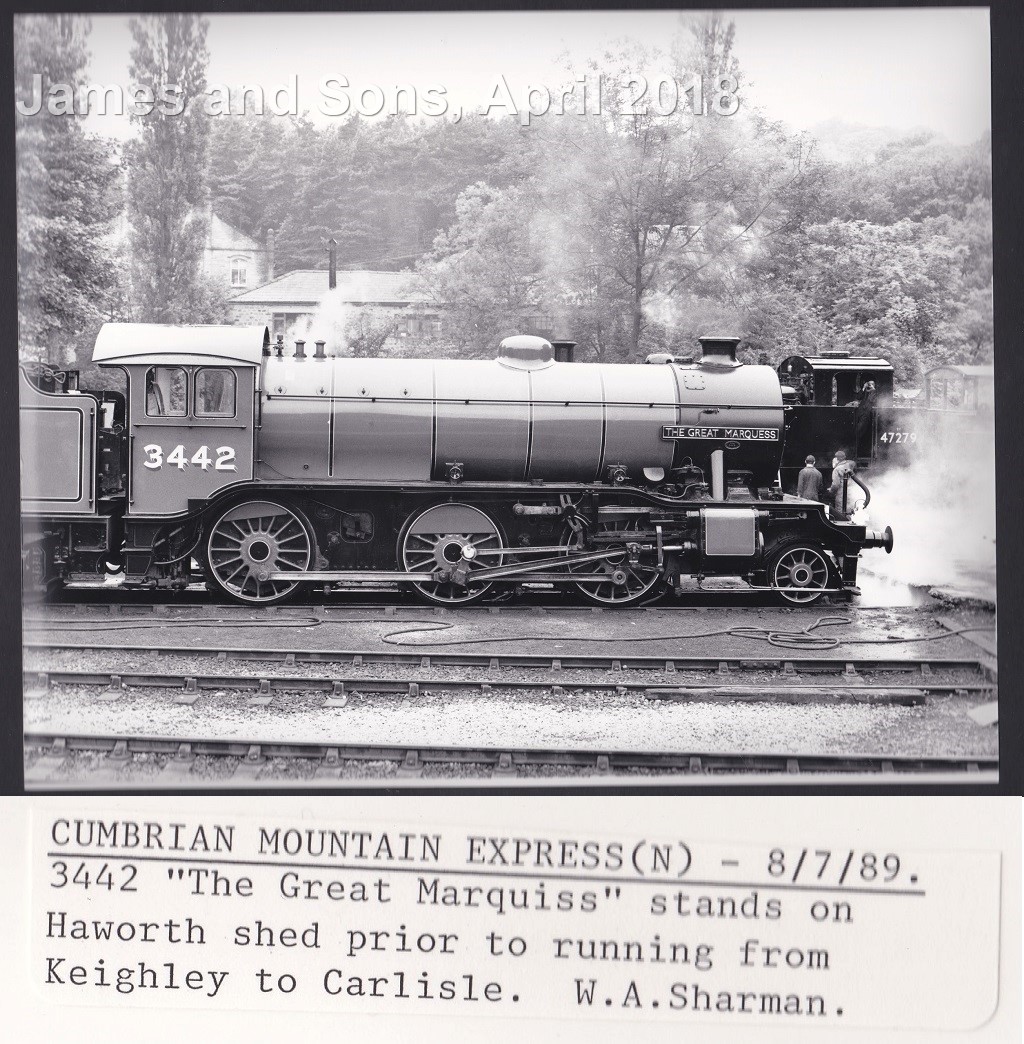 LNER 3-W.A.Sharman Photographic Quality Archive (10"x8")-Cumbrian Mountain Express(N) - 8/7/89, 3442