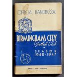 Football - Birmingham City Official Handbook 1946/47