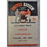 Football - Manchester United v Portsmouth 1955/56 - tear