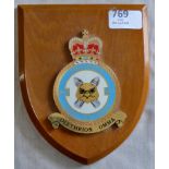 British 662 Squadron Army Air Corps Wooden Placard, from NAAFI Plaques & Shields Dept.