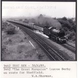 LNER 3-W.A.Sharman Photographic Quality Archive (10"x8")-3442 Test Run - 30.6.89, 3442 "The Great