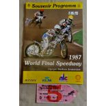 World Speedway Final (Holland) 1987 Programme + Ticket