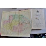 Kelly's Directory of Norfolk 1933 with coloured map some foxing fair