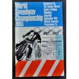 World Speedway Final 1965 Programme + Ticket