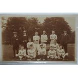 Football/Dorset - Dorchester? 1912 Team Photographic postcard used Frampton to Reading. Text