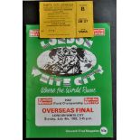 Speedway - Overseas Finals 1982 programme and ticket White City.