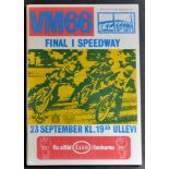 World Speedway Final 1966 (Sweden) Programme