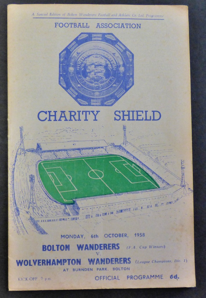 Football-Charity Shield 1958 Bolton + Wolves