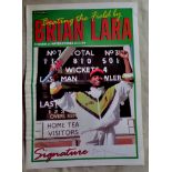 Cricket - Brian Lara hand signed publicity poster.