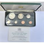 Trinidad & Tobago 7 coin proof Set 1973 in original case.