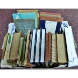 Billiards carton of books and 7 notebooks varying ages and conditions