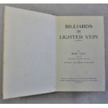 Levi Riso Billiards in a Lighter Vein self published 1923 248 pp 6 pages of advertising blue cloth