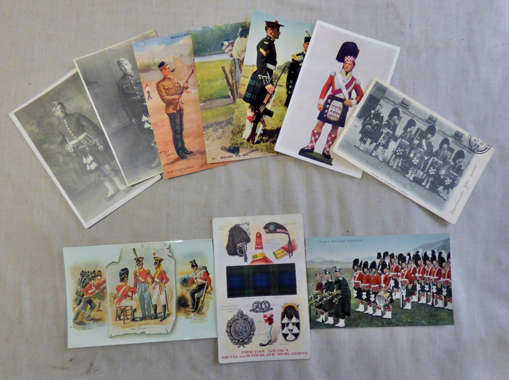 The Queen's Own Cameron Highlanders - a range of Band RP's and colour cards (7)