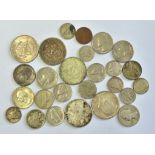 US Coins (26) inc, Half Dollars 1964 (4), 1965 quarters 1934,1942,1946, silver dimes (5)