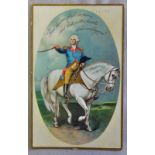 American 1909 Postcard showing George Washington on horseback "First in War, First in peace and