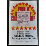 World Speedway Final (Wembley) 1969 Programme + Ticket