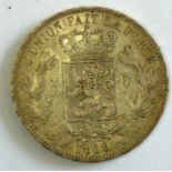 Belgium 5 Francs 1869 EF