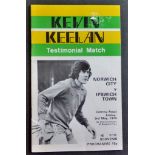 Kevin Keelan Testimonial Match Norwich City v Ipswich Town 1974