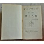 Dialogues of the Dead by George Lyttelton, Baron. London, Printed for W. Sandby, MDCCLX [1760]. An