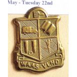 South Africa - W.A.A.S. Badge -V.L.H.D - Brass