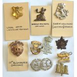 British Mixed Collar badge collection (10) Including: The Norfolk Regt, 10th London Batt (Hackney,