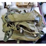 British 1960 dates military backpack, supporting metal frame with good leather straps.