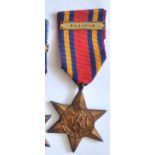 British WWII Burma Star with 'Africa' clasp, not mounted on ribbon.