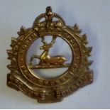 Canadian WWI North Shore New Brunswick Cap Badge, (Brass, lugs)