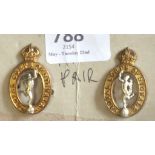 British WWII Royal Corps of Signals officers collar badges, left and right facing variants. A nice