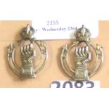 Royal Armoured Corps-KC Pair (pre 1941) Silver Plate Pair