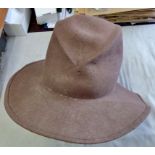 Commonwealth Forces WWII Bush Slouch hat, made by: Wrangler. Some moth nips but in good conidition