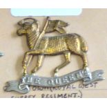 The Queens Own (Royal West Surrey Regiment) Bi-Metal (Pre 1920)
