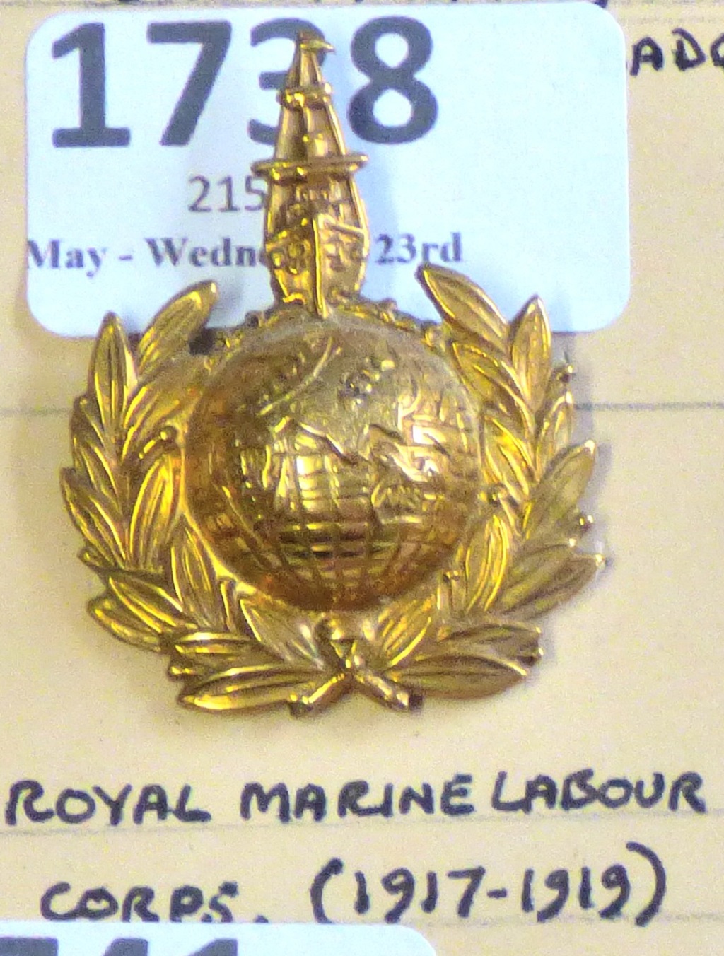 Royal Marines - Royal Marines -  Labour Corps - Brass (1917-1919)