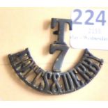 British Shoulder Titles Brass-T/7/Nott's + Derby