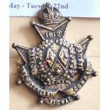 New Zealand - Signal Corps Cap Badge -Bronzed Metal KC