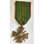 French WWI Croix de Guerre 1914-1915 variant. Scarce