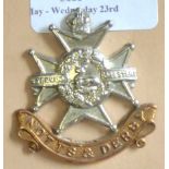 1889  - The Sherwood Foresters(Nottinghamshire + Derbyshire Regiment) Bi-metal - KC-Variant