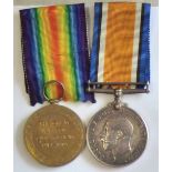 British War Medal Pair to: 11999 Pte. S. Sharp. Machine Gun Corps.