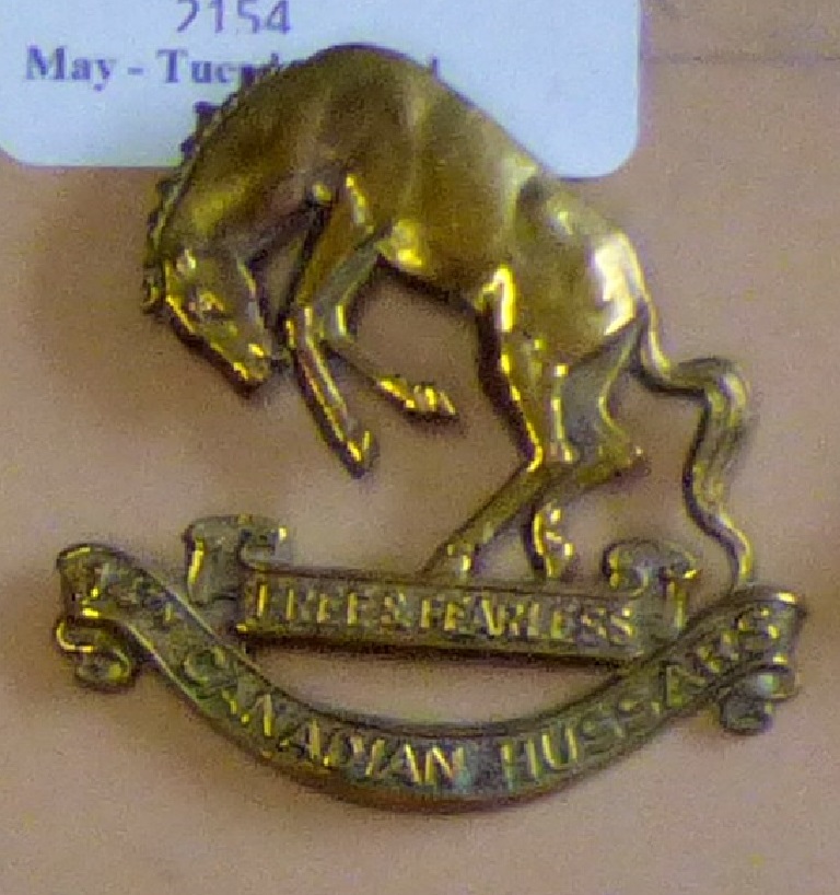 Canada - 14th Canadian Light Horse Cap badge - Brass (14.3mm) wilder 'Free & Fearless'