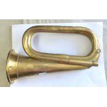 British Military Bugle, dated 1969 marked 'B.B.I.M. Ltd Makers Manchester England. Missing its mouth