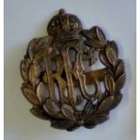 British WWI Royal Flying Corps Officers Cap badge (bronzed brass), scarce