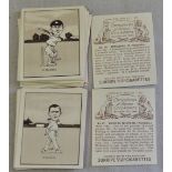 R & J Hill Ltd Caricatures of Famous Cricketers 1926 set L50/50 EX